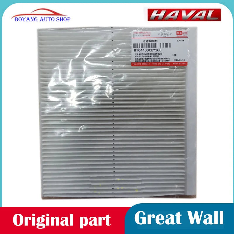 For Great Wall HAval H6 F7 F5 H4 F7X DARGO JOLION FunkyCat VV5 VV6 air conditioning filter factory 8104400XKY28B sayaragear