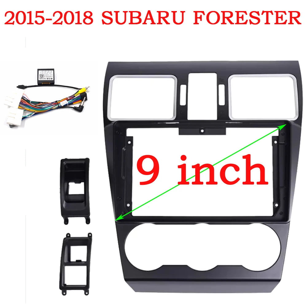 9 Inch Car Frame Fascia Adapter For Subaru Forester  2015-2018 Android Radio Dash Fitting Panel Kit sayaragear