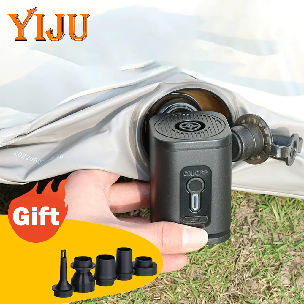 YIJU Wireless Inflation Pump Portable Outdoor Mini Air Compressor Air Cushion Bed Swim ring Multi function Air Pump sayaragear