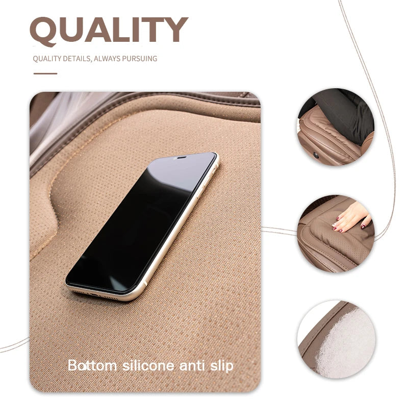 Universal Car Seat Cover Leather Cars Seat Waist Cushion Covers Four Season Auto Interior Seats  Protection Pad Car Accessorie sayaragear