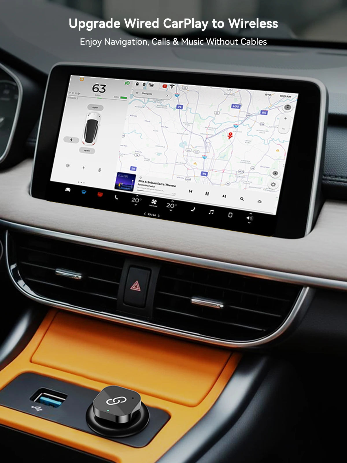 Spedal 2025 Latest Wireless CarPlay Apapter USB CarPlay & Android Auto,Type-C Port,Converts Wired to Wireless,Plug & Play,Auto-C sayaragear