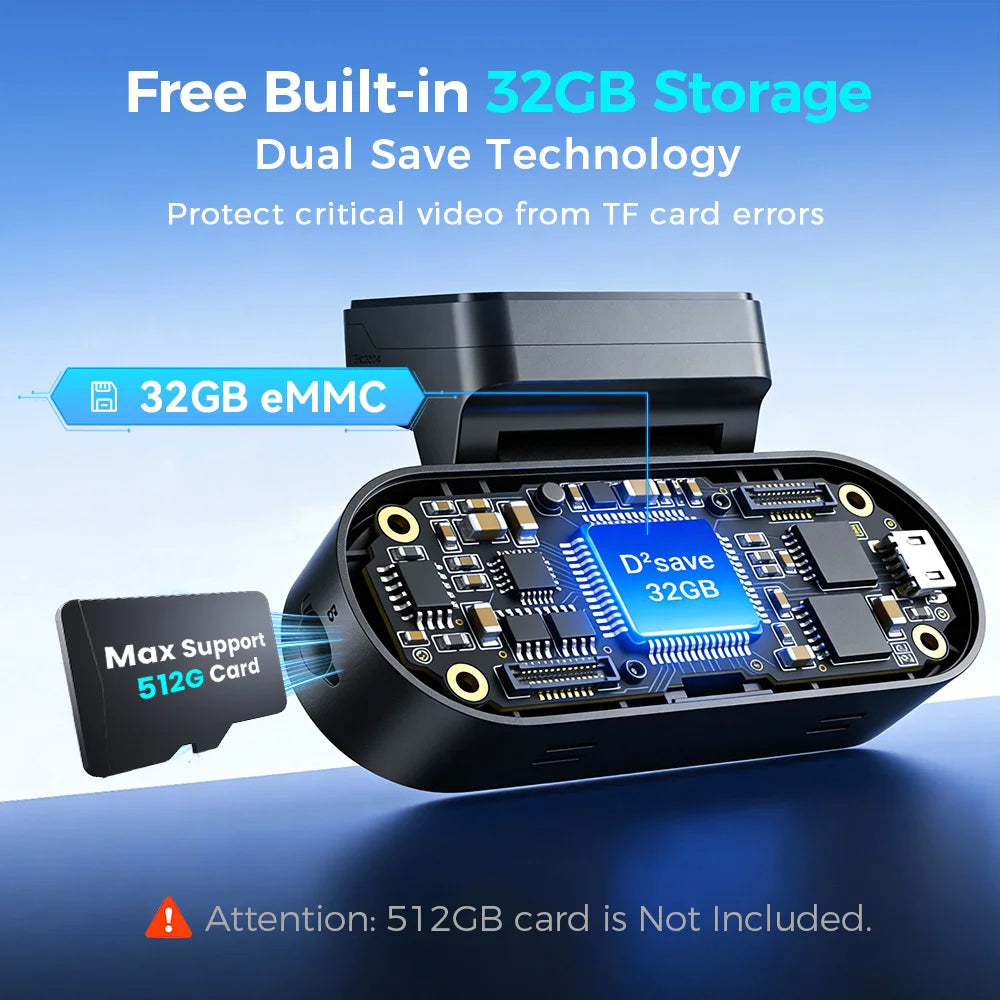 DDPAI N5 Dual 4K HDR Dash Cam Front Rear AI NightVIS Camera WiFi 6 GPS ADAS Voice Control 24H Parking Mode 32G eMMC Car DVR sayaragear