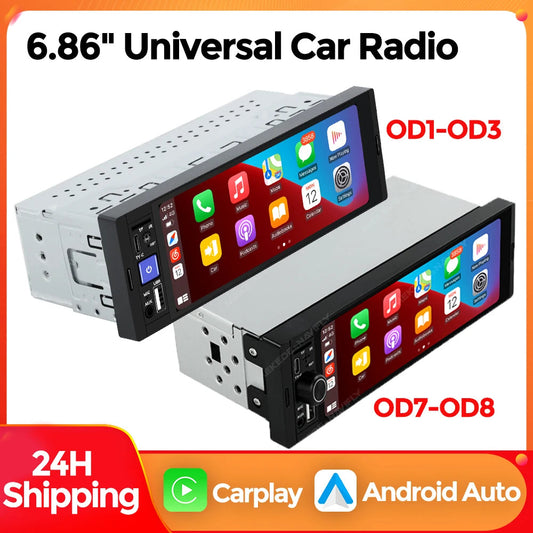 MEKEDE 6.86 Inch 1Din Carplay Android Auto Car Radio Multimedia Video MP5 Player With BT FM Stereo USB Type-C Plug Autoradio sayaragear