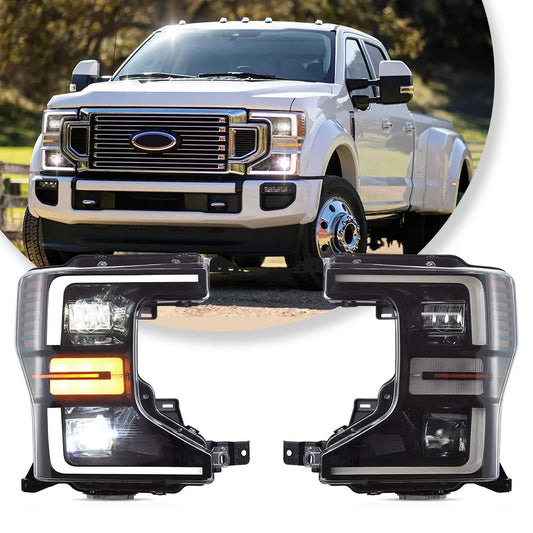 Vland 2020-2022 F250 F350 F450 F550 Super Duty Headlights Halogen To LED sayaragear