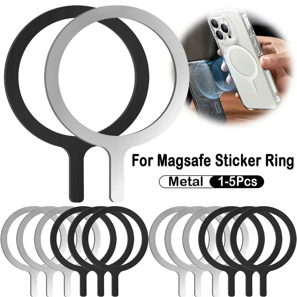 Universal Magnet Sticker Magnetic Adapter Ring Suitable for Magsafe IPhone Wireless Charging Cellphone Round Metal Plate Ring sayaragear