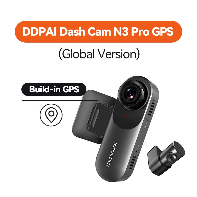 DDPAI Mola N3 Pro Dash Camera Driving Vehicle Cam Wifi Smart Connect Car Recorder 2.5K Car DVR Dash Camera sayaragear