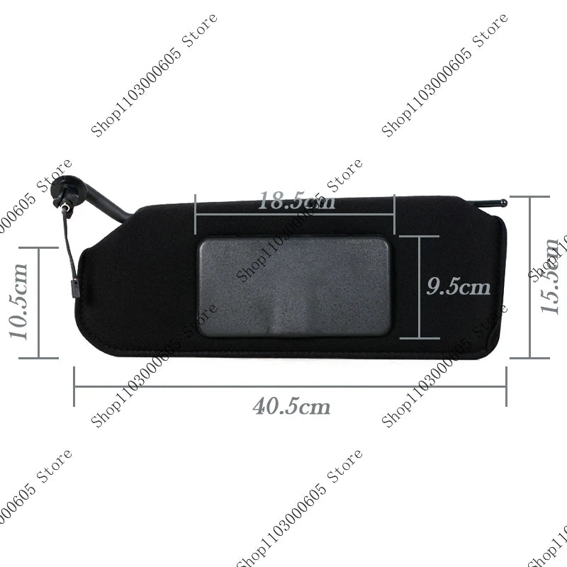 For Chevrolet Corvette C5 1997-2004 Auto Accessories Cabin Interior Black Sun Visor with Vanity Mirror and Light 10442033 - sayaragear