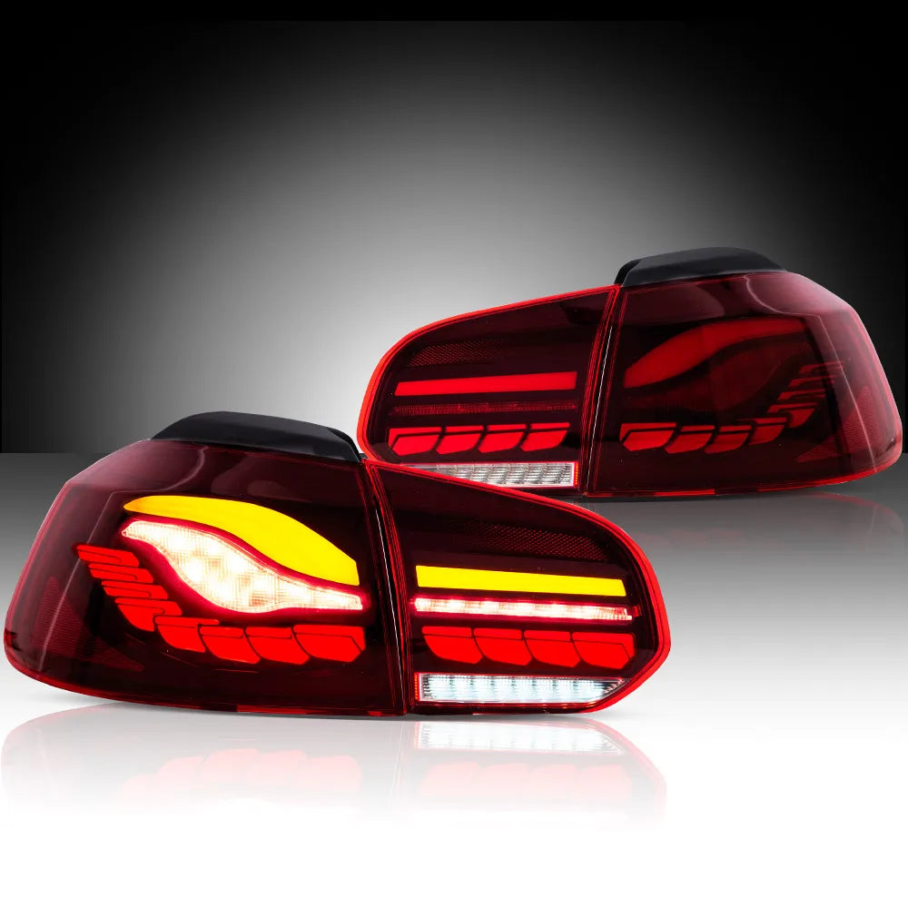 Vland 08-14 Golf 6th Gen Mk6 Hatchback II OLED Tail Lights With Dynamic Welcome Lighting (GTS Style) sayaragear