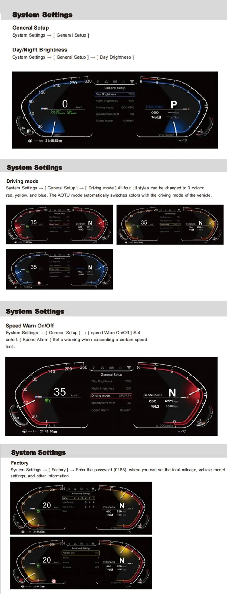 Digital instrument cluster for BMW X5 E70 X6 E71 2006-2013 CCC CIC Odometer,HUD instrument cluster, speedometer cluster 12.3'' sayaragear