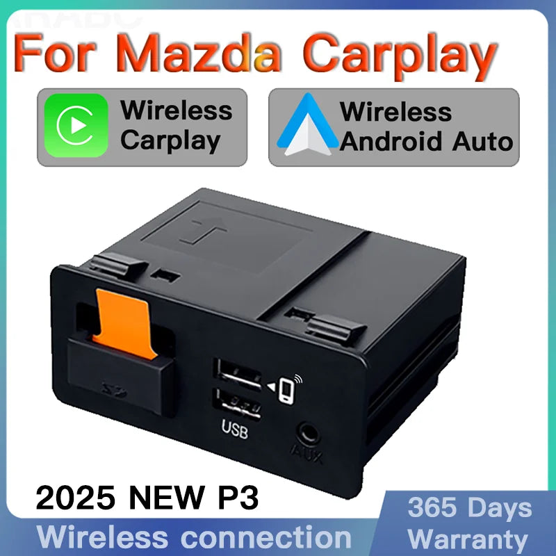 NEW P3 For Wireless Apple CarPlay Android Auto Adapter USB Hub OEM for Retrofit Mazda 2 3 6 CX3 CX5 CX8 CX9 MX5 TK78669U0C Kit sayaragear