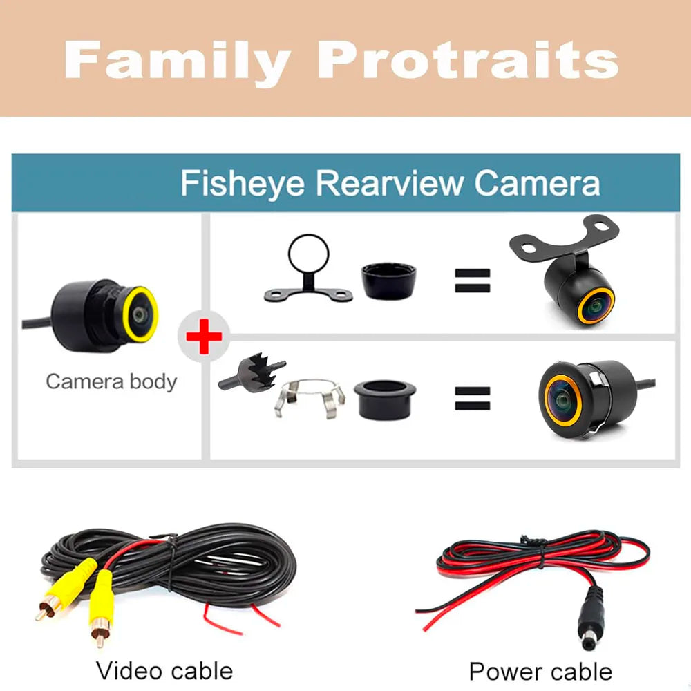 AHD 1080P Fisheye CCD Waterproof Wide View Angle Rear/Front View Back up Camera for HD Night Vision for Car Parking Assist sayaragear