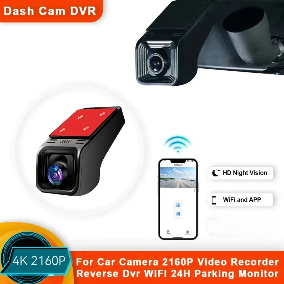 HD 4K 2160P WiFi Car DVR Dash Cam Camera 2K 1600P 1080P 24H Parking Monitor APP Control Car Driving Video Recorder for all cars sayaragear