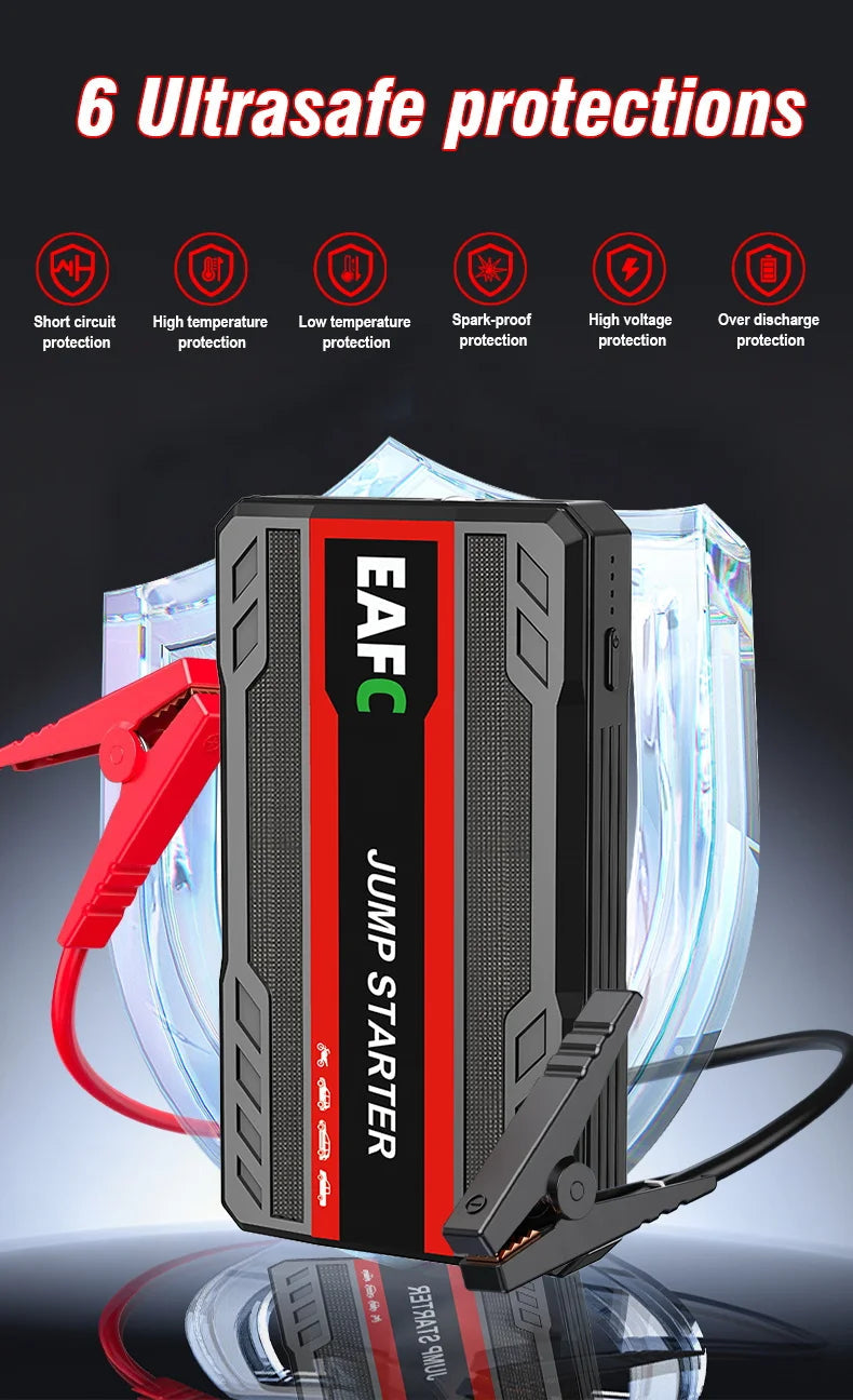 4000A/2000A/600A Portable Car Jump Starter PowerBank Booster Charger 12V Starting Device Petrol Diesel Car Booster JumpStarter sayaragear