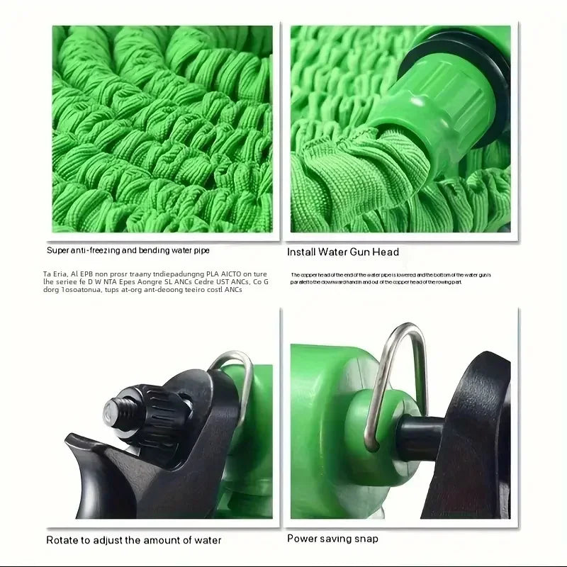 25FT-200FT Expandable Magic Hose Lightweight Design Durable Materials 7 Water Spraying Functions Gun Home Garden Watering Tools sayaragear