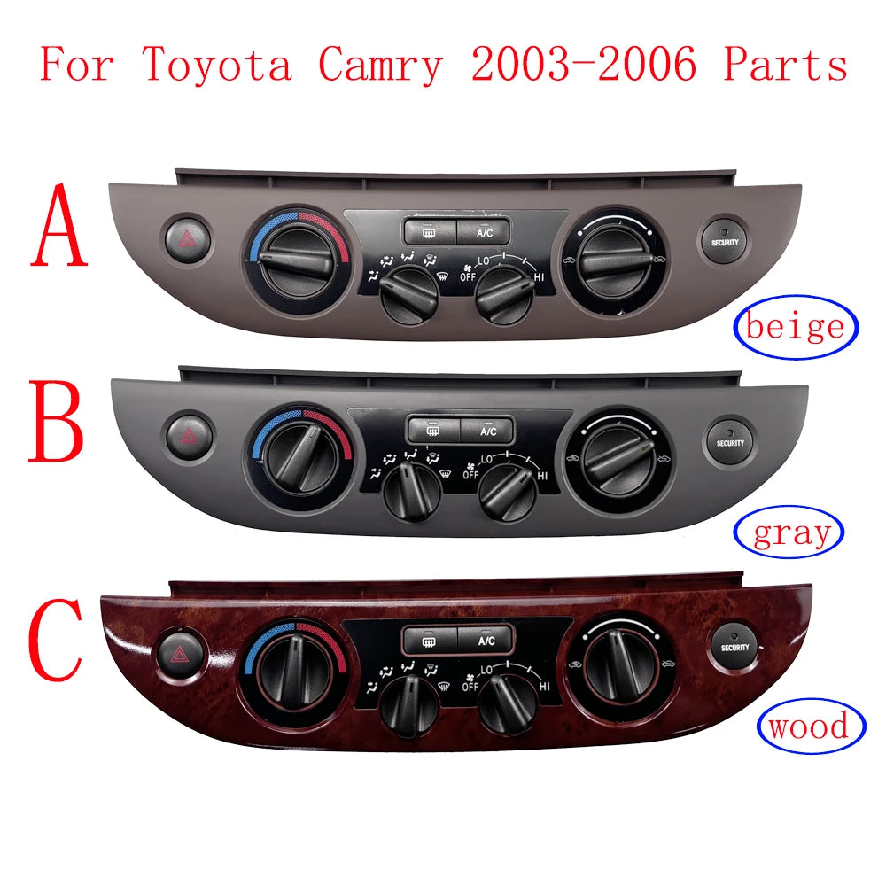 For Toyota Camry 2003-2006 Parts Dashboard Climate Control Heater Air Conditioning A/C Switch Panel Bezel Vent Button Assembly sayaragear