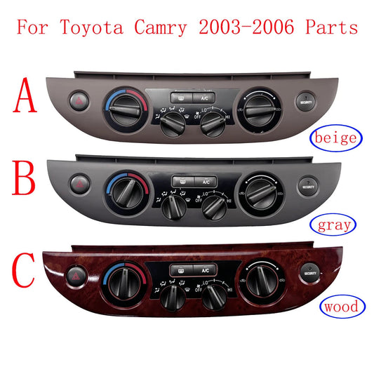 For Toyota Camry 2003-2006 Parts Dashboard Climate Control Heater Air Conditioning A/C Switch Panel Bezel Vent Button Assembly sayaragear