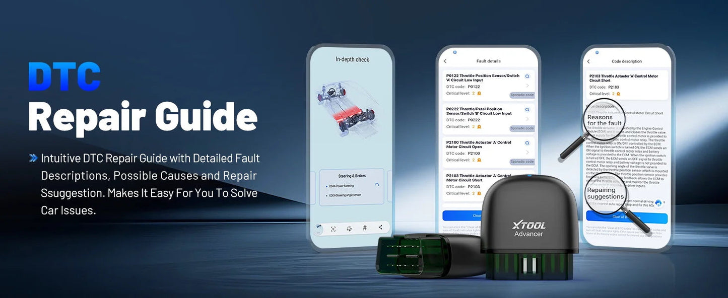 XTOOL Advancer AD20PRO OBD2 Bluetooth Scanner Full System Car Diagnostic Tool obd2 Scanner Oil Reset & Battery Tests Code Reader sayaragear