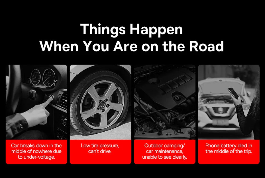 Baseus 2 In 1 Car Jump Starter Power Bank Air Compressor Inflator Pump 1000A Portable Power Station Car Battery Charger Booster sayaragear