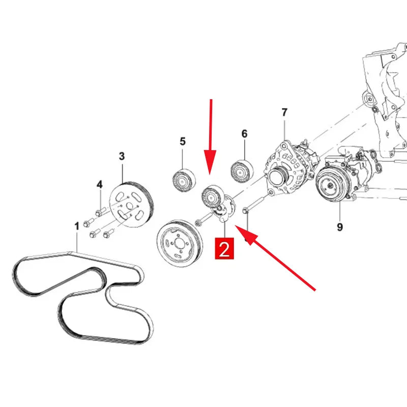 1000050-A04  K011-2000 Original generator belt tensioner regulator For Changan CS75 CS95 sayaragear