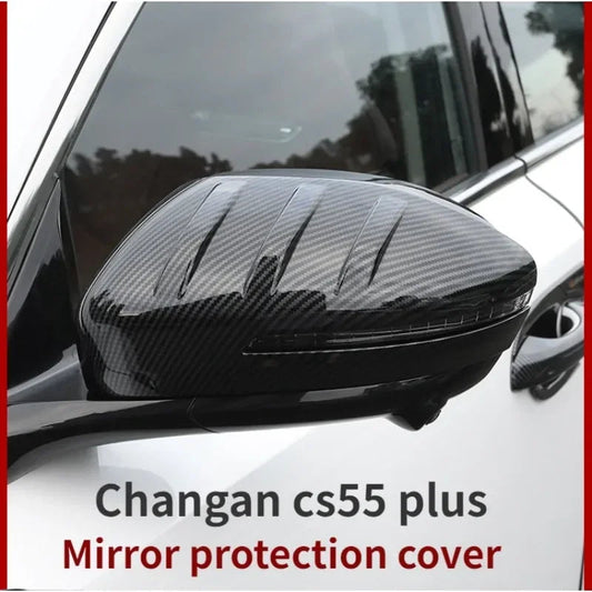 Changan CS55PLUS Rearview Mirror Cover  Reverse Mirror Protection Cover Decorative Accessories Carbon Fiber sayaragear
