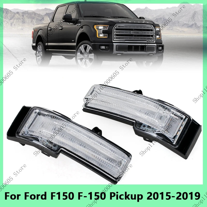 For Ford F150 F-150 Pickup 2015 2016 2017 2018 2019 LED Car Rearview Mirror Turn Signal Light Lamp Car Signal Lamp Accessories - sayaragear