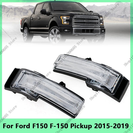 For Ford F150 F-150 Pickup 2015 2016 2017 2018 2019 LED Car Rearview Mirror Turn Signal Light Lamp Car Signal Lamp Accessories - sayaragear