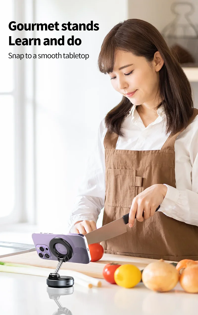 Vacuum Magnet Phone Bracket Multi-angles Adjustment Strong Magnetic Suck Design Foldable Car Holder For iphone Navigation Stand sayaragear
