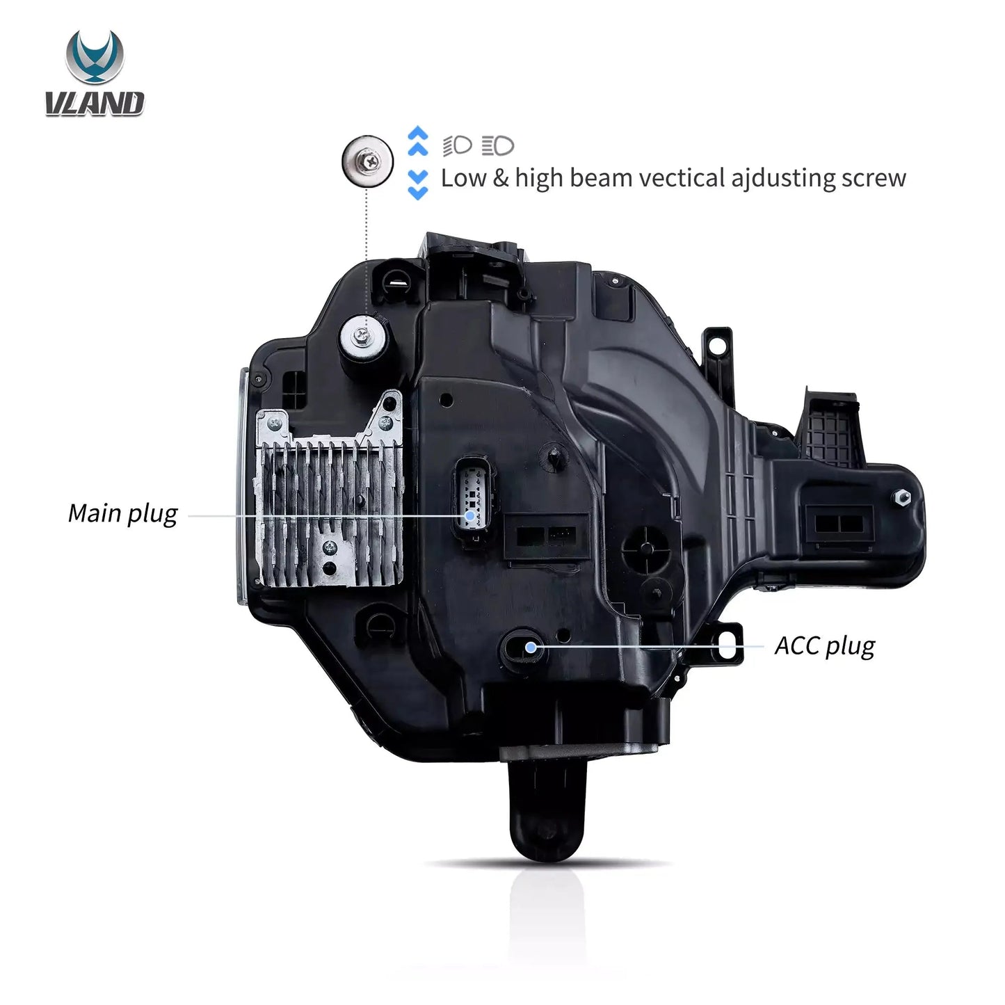 Vland 20-24 Bronco Full LED Projector RGB Headlights Assembly Upgrade sayaragear
