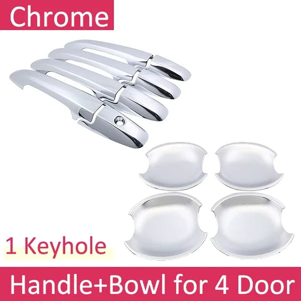 for Honda Civic 8 2006 2007 2008 2009 2010 2011 Luxurious Chrome Door Handle Cover Trim Catch Car Stickers Accessories Garnish sayaragear