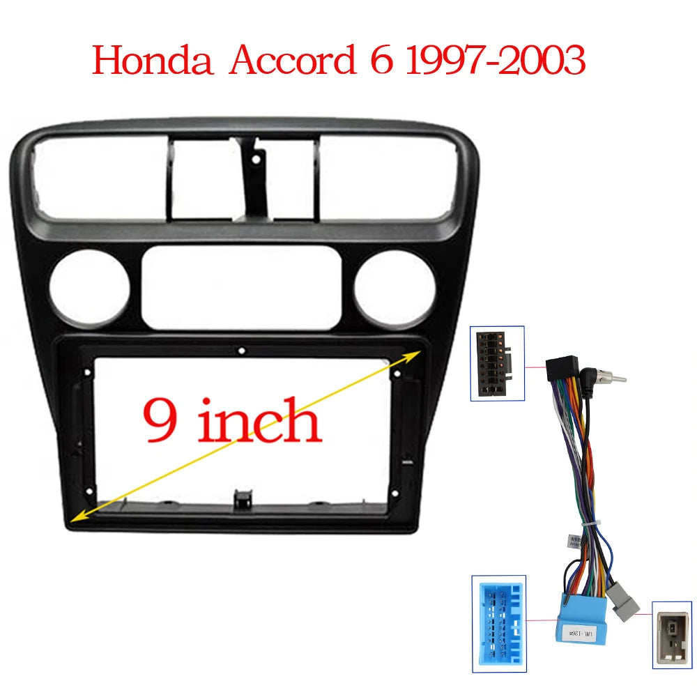 9 Inch Car Radio Fascia Frame 2DIN Install Panel Dashboard For Honda Accord 6TH 1998-2003 sayaragear