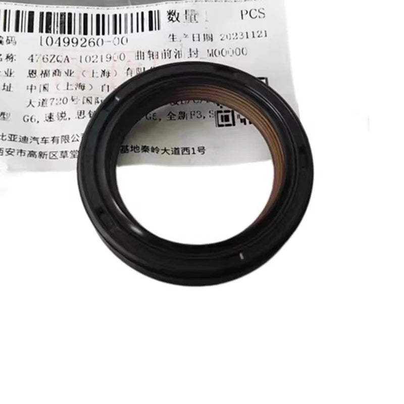 Front Crankshaft Oil Seal for BYD F3 G6 S6 G5 S7 QIN SONG YUAN HAN Denza 1.5T Car Accessories 10499260-00 / 476ZQA-1021900 sayaragear