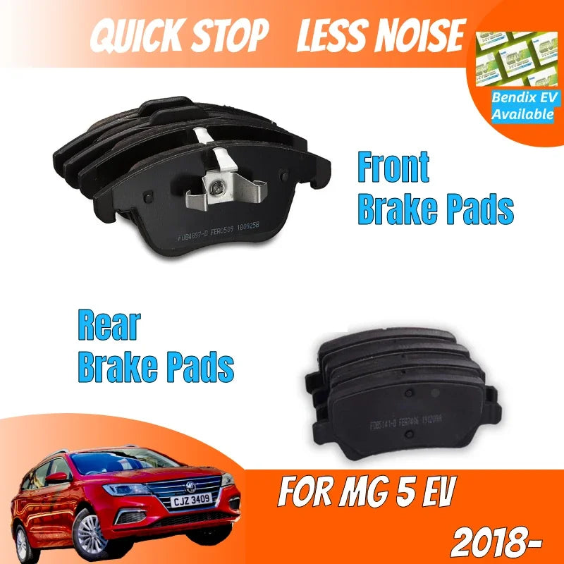 THREEON Front Rear Brake Pad For SAIC MG5 MG 5 EV LONG RANGE 2019 MG HS ‎10767908 Front 10138340 10203163 10248966 Rear 10077656 sayaragear