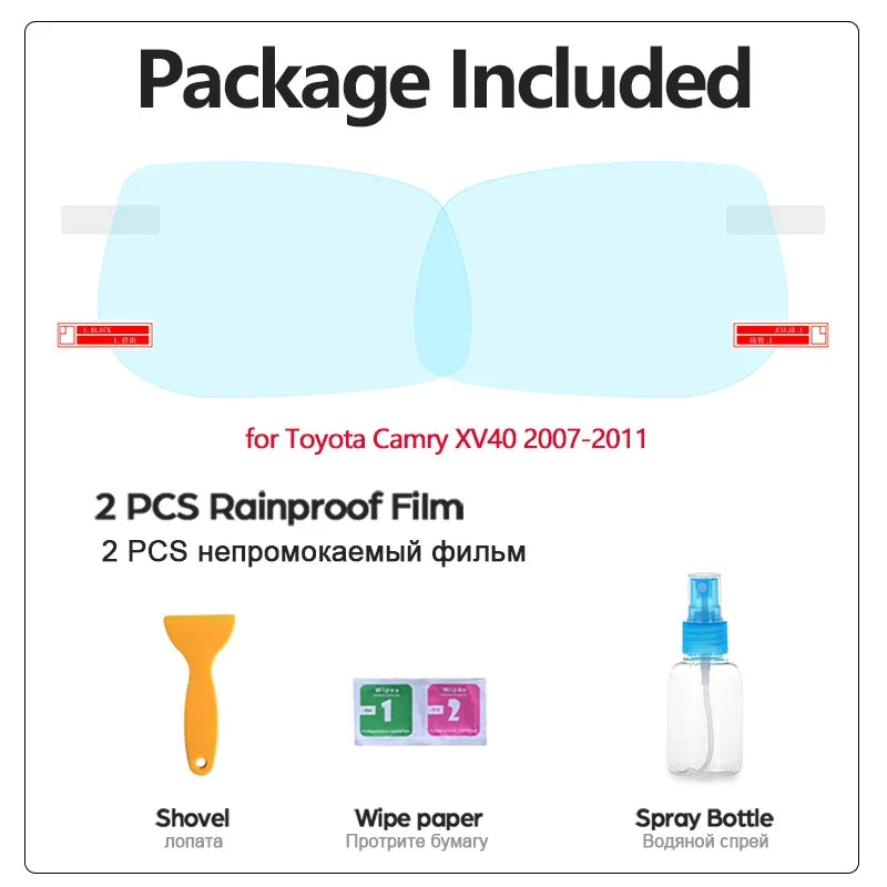 Full Cover Anti Fog Film Rainproof Rearview Mirrors for Toyota Camry 40 XV40 2007~2011 Car Stickers Accessories 2008 2009 2010 sayaragear
