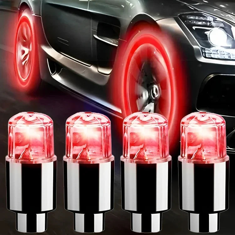 Car Hub Ambient Light Bicycle LED Tire Lights Universal Car Neon Lamp Valve Cover Lights Tire Colorful Flashing Bulb Decoration sayaragear