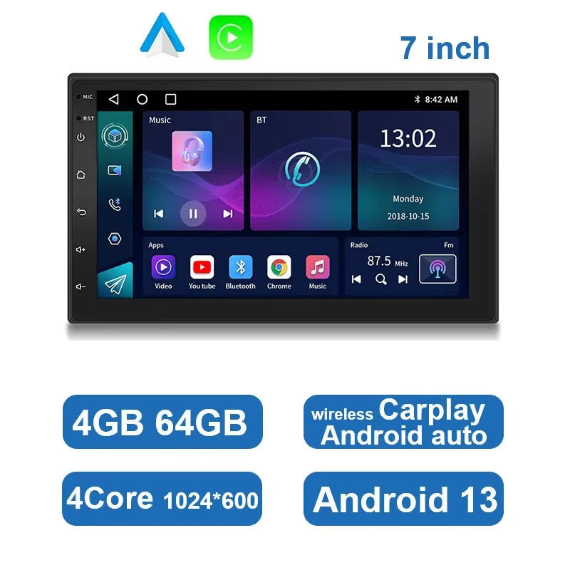 ESSGOO 7 9 10" Car Radio Android Auto Carplay Car Stereo Multimedia Player Universal WIFI GPS Autoradio Car Intelligent Systems sayaragear