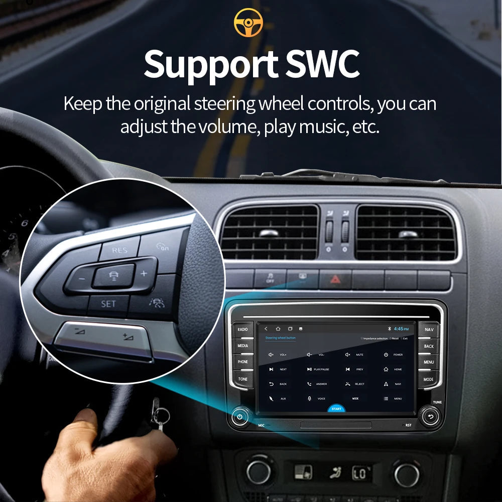 GRANDnavi Android13 Car Radio GPS For VW Volkswagen Skoda Octavia Golf 5 6 Touran Passat B6 Polo Jetta 2Din Multimedia Player sayaragear