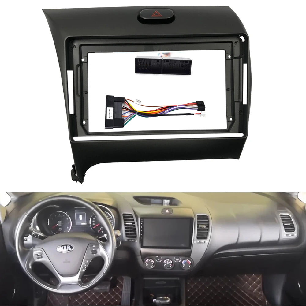 9 Inch Car Frame Fascia Adapter Android Radio Dash Fitting Panel Kit For KIA Cerato K3 Forte 2012-2019 sayaragear