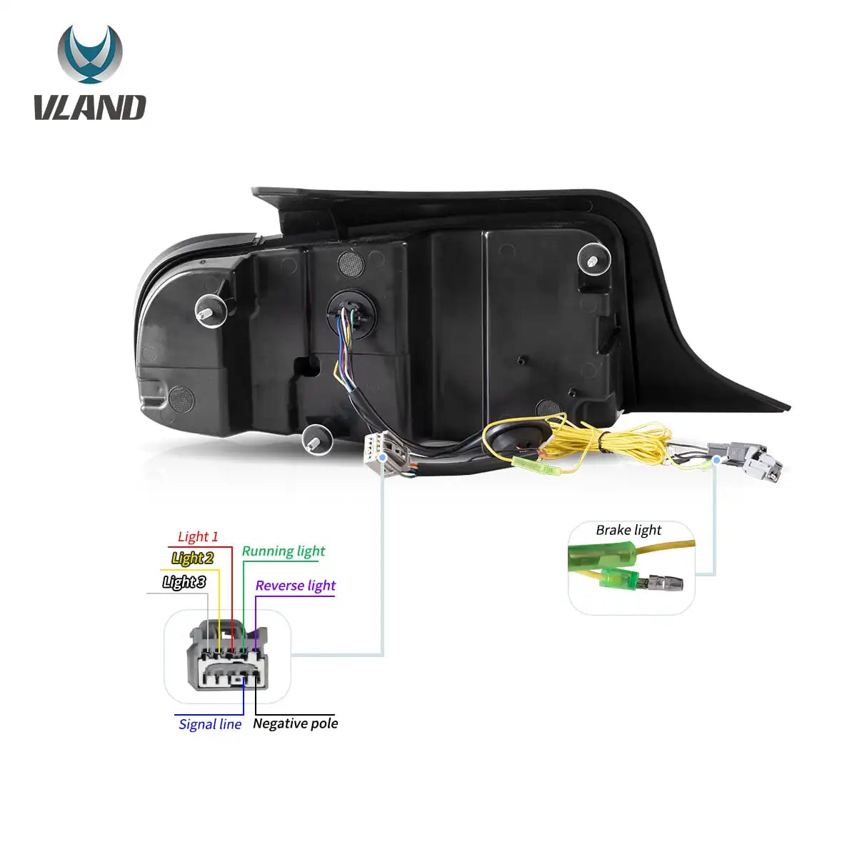 VLAND 2010-2012 Mustang 5th Gen S-197 II Pre-Facelift Smoked LED Tail Lights With Amber Sequential Turn Signal sayaragear
