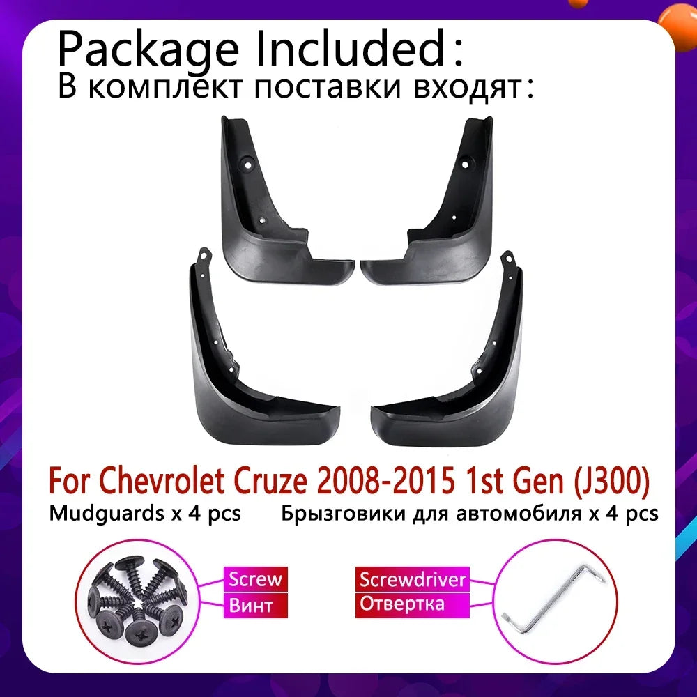 Mudflap for Chevrolet Cruze J300 2008~2015 Fender Mud Guard Flaps Splash Flap Mudguard Accessories 2009 2010 2011 2012 2013 2014 sayaragear