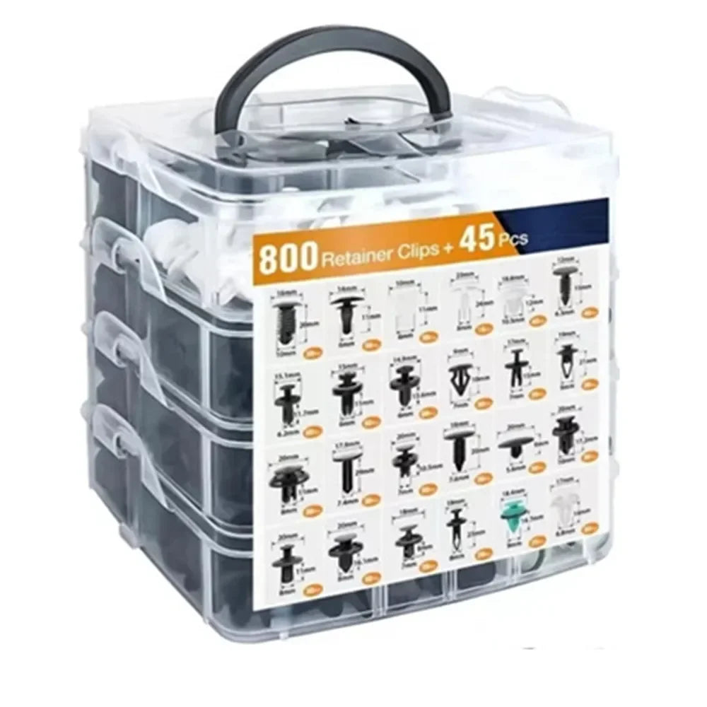 800pcs-100Pcs Car Fastener Clip Kit Fender Rivet Plastic Clips Auto Body Push Retainer Pin Rivet Bumper Door Trim Panel Repair sayaragear