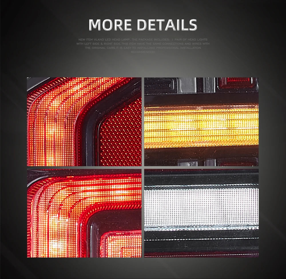 VLAND Taillight Assembly FIT FOR FORD RANGER 2012-2018 LED TAIL LAMP TAIL LAMP LED Running Light  LED Brake Light sayaragear