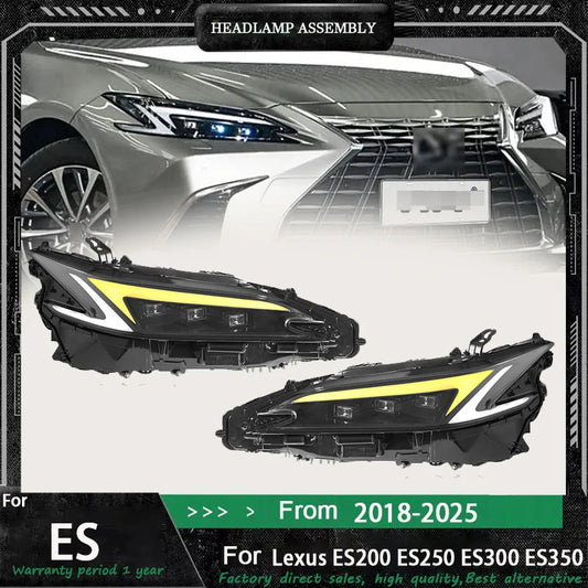 Car Head Lamp For Lexus ES LED Headlight 2018-2025 ES200  ES250 ES350 ES300H High Beam Plug And Play Car Accessories sayaragear