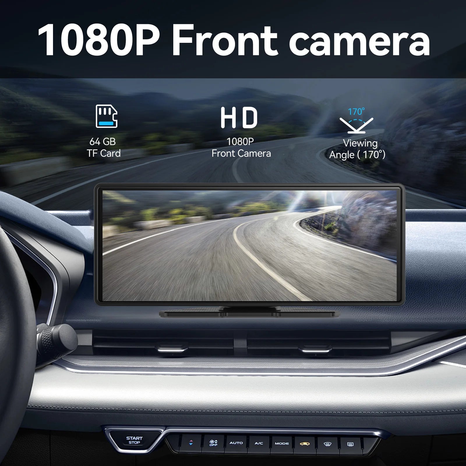 Universal Portable Wireless Carplay Screen for Car with Android Auto Touchscreen Car Stereo System sayaragear