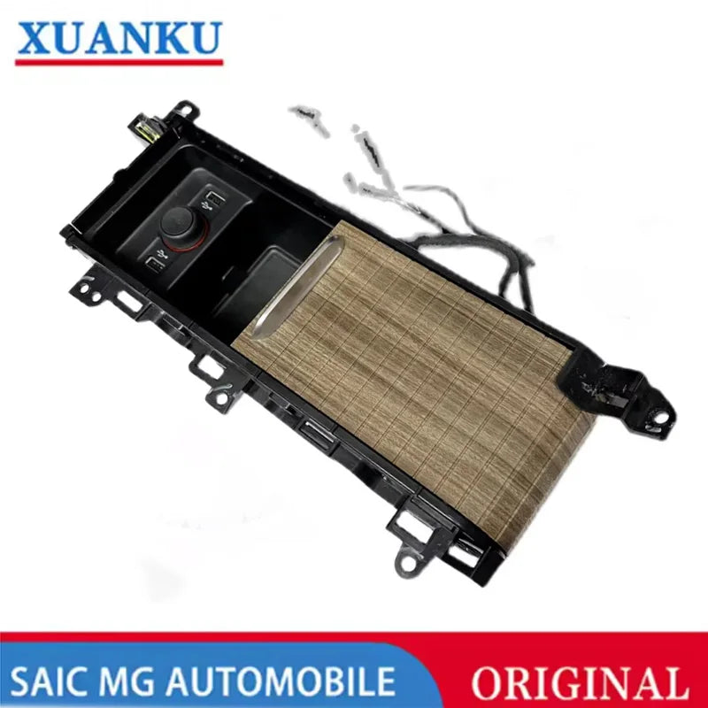 Original center console armrest compartment, water cup holder, USB socket power base, cigarette lighter cover. For SAIC MG RX8 sayaragear