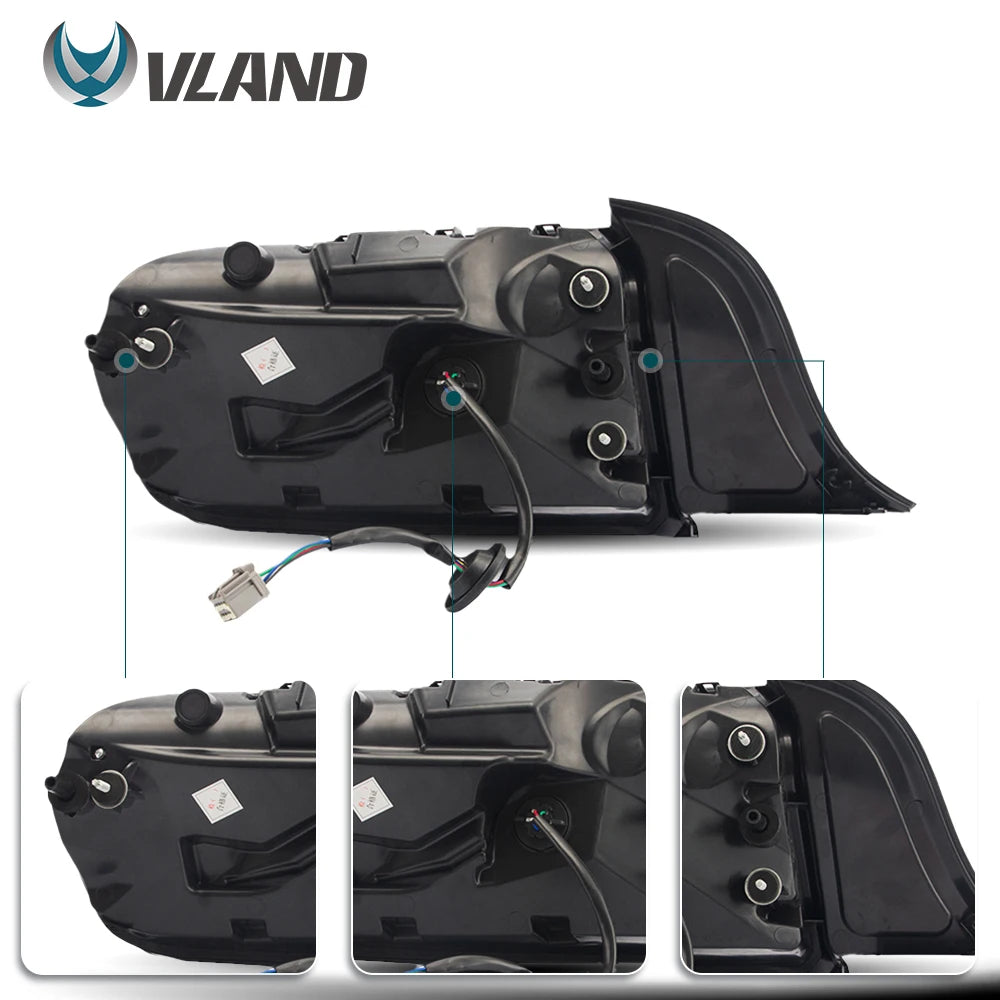 VLAND Tail lamp assembly for Ford Mustang 2015-2020 Tail light with Sequential Turn Signal Reverse Lights Plug and Play sayaragear