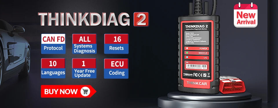 THINKCAR THINKDIAG 2 /KINGBOLEN Ediag Plus CAN FD All Systems 15 Reset Services ECU Coding OBD2 Scanner Car Diagnostic Tool sayaragear