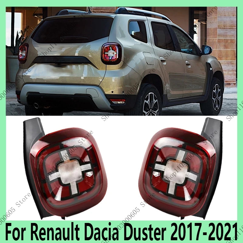 For Renault Dacia Duster 2017-2021 Automobile Accessories Tail Light Assembly Turn Signal Brake Light Daytime Running Light sayaragear