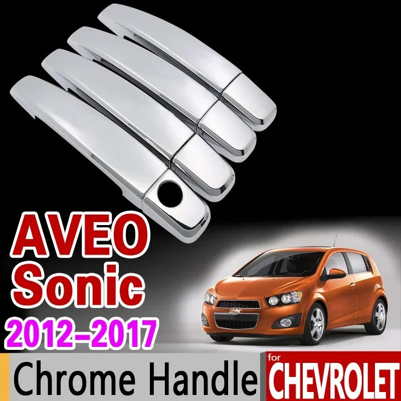 Car Chrome Door Handle Cover for Chevrolet Sonic Aveo T300 Holden Barina 2012 2013 2014 2015 2016 2017 2018 2019 Accessories sayaragear