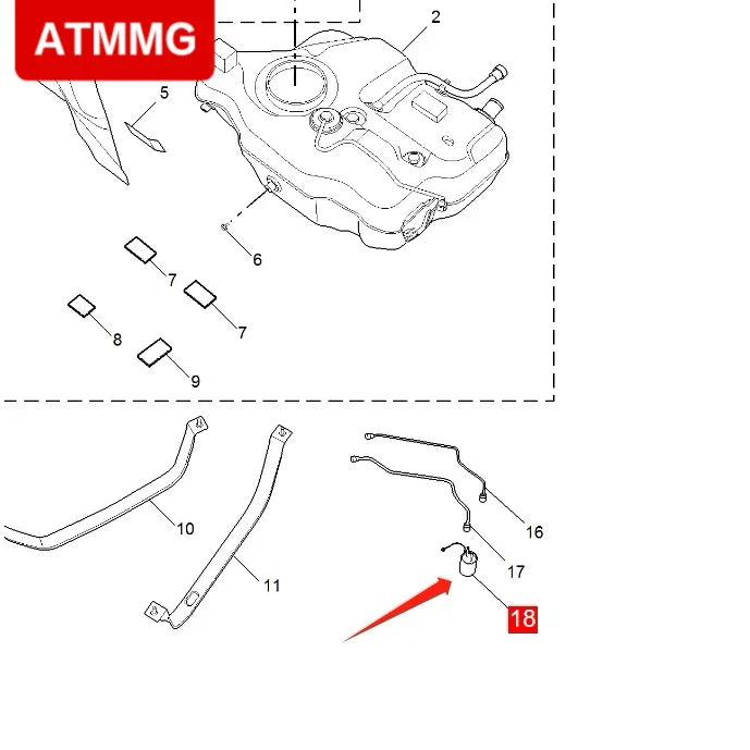 ATMMG For SAIC MG6 MGZS MG5 RX3 RX5 fuel filter gasoline filter element 10137854  Original new sayaragear