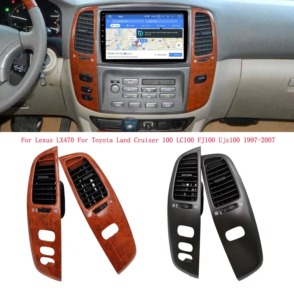 1 Pair Interior air vent outlet For Lexus LX470 For Toyota Land Cruiser 100 LC100 FJ100 Ujz100 1997-2007 Dashboard Panel sayaragear